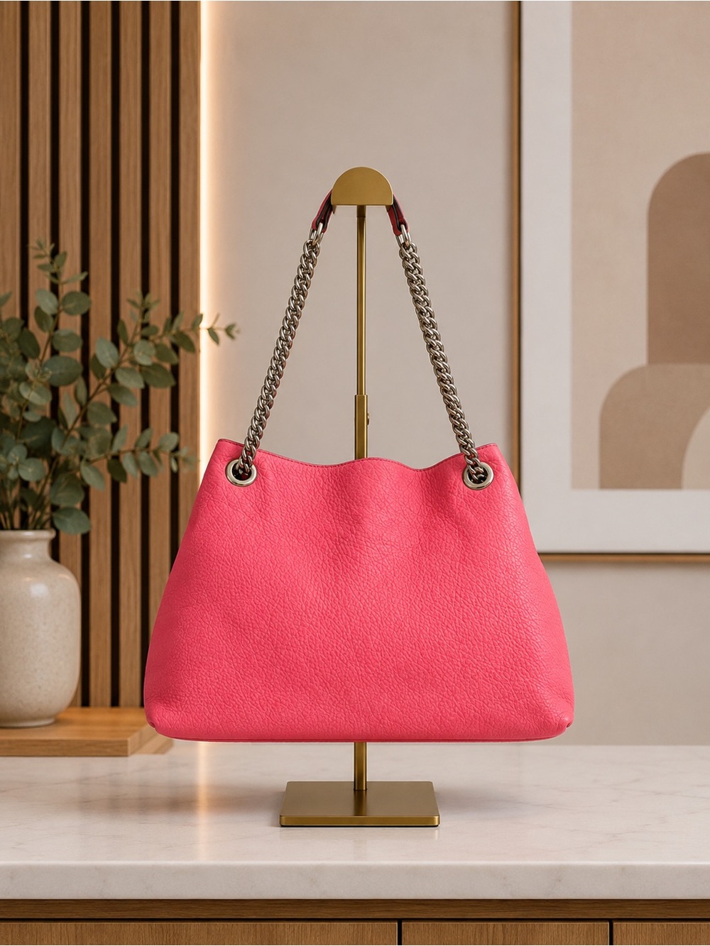 Gucci Soho Pink Leather Chain Shoulder Bag - Picture 2 of 12
